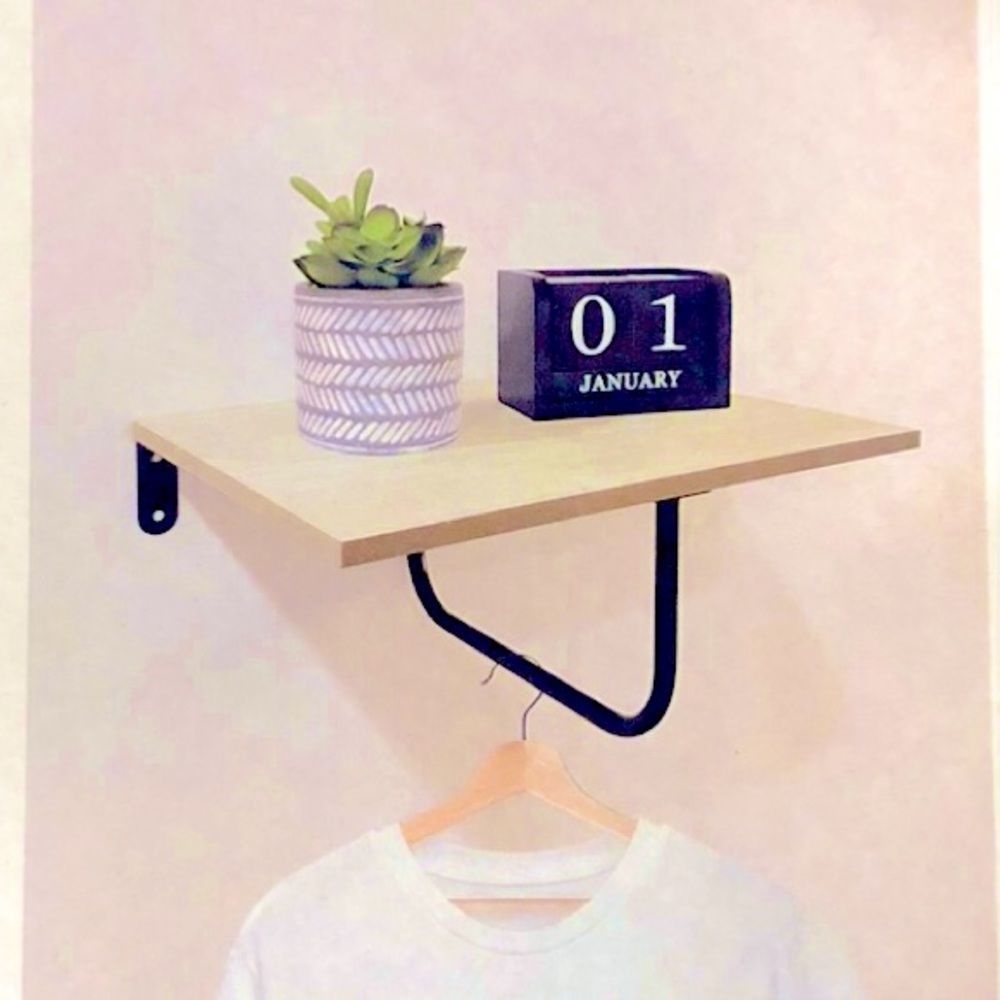Shelf with Hanging Rod